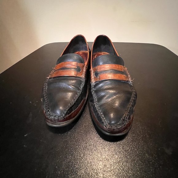 Bally leather casual slip-on loafers shoes 9 1/2